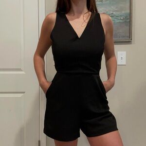 Wilfred Elegant Black V-Neck Romper